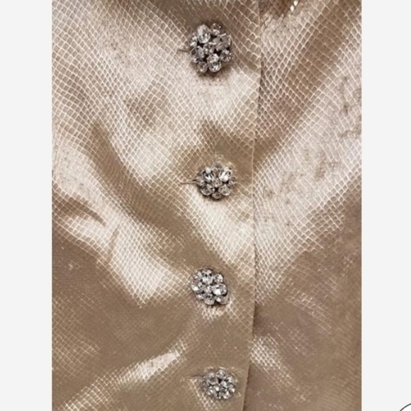 Baxis & Baxis Reptile print jacket with rhinestone buttons - Picture 2 of 6